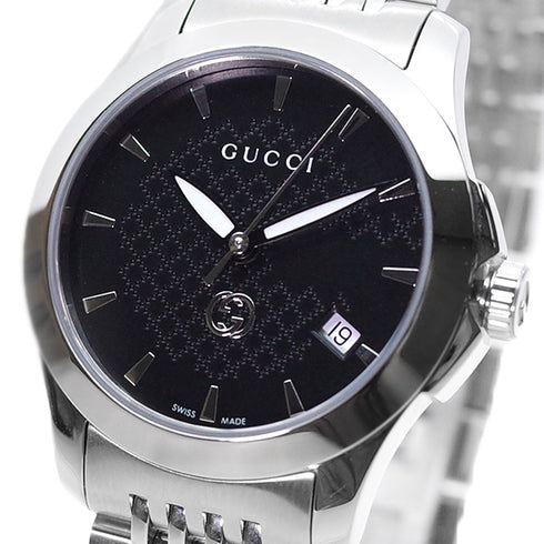 グッチ GUCCI 腕時計 レディース YA1265006 クォーツ ブラック シルバー